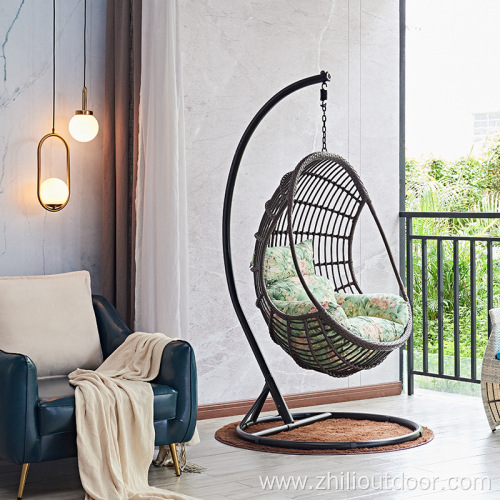 Rattan Outdoor Furniture Metal Egg Patio Hanging Chair